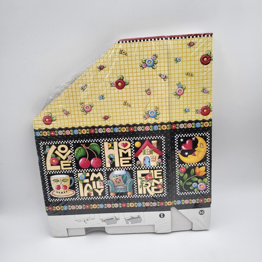 4 pcs Mary Engelbreit Magazine Paper File Holders Cardboard Box-New Sealed! - Picture 4 of 6